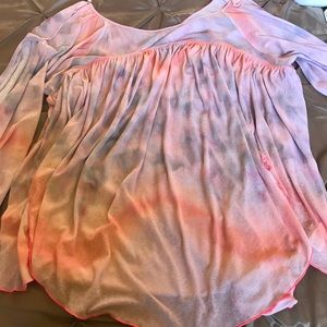 Adorable cold shoulder open sleeve blouse